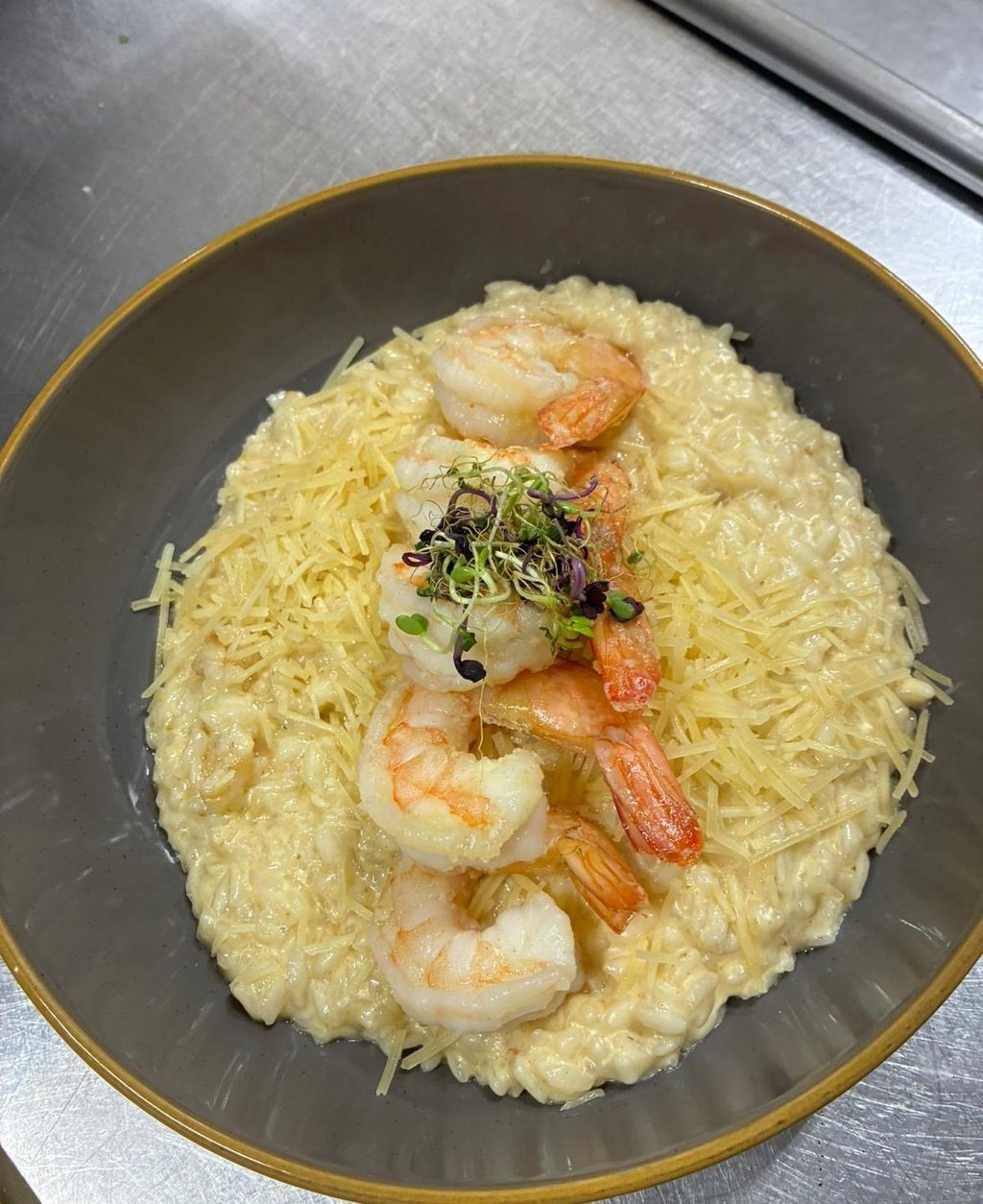 Risotto con camarones de Pane Pasta